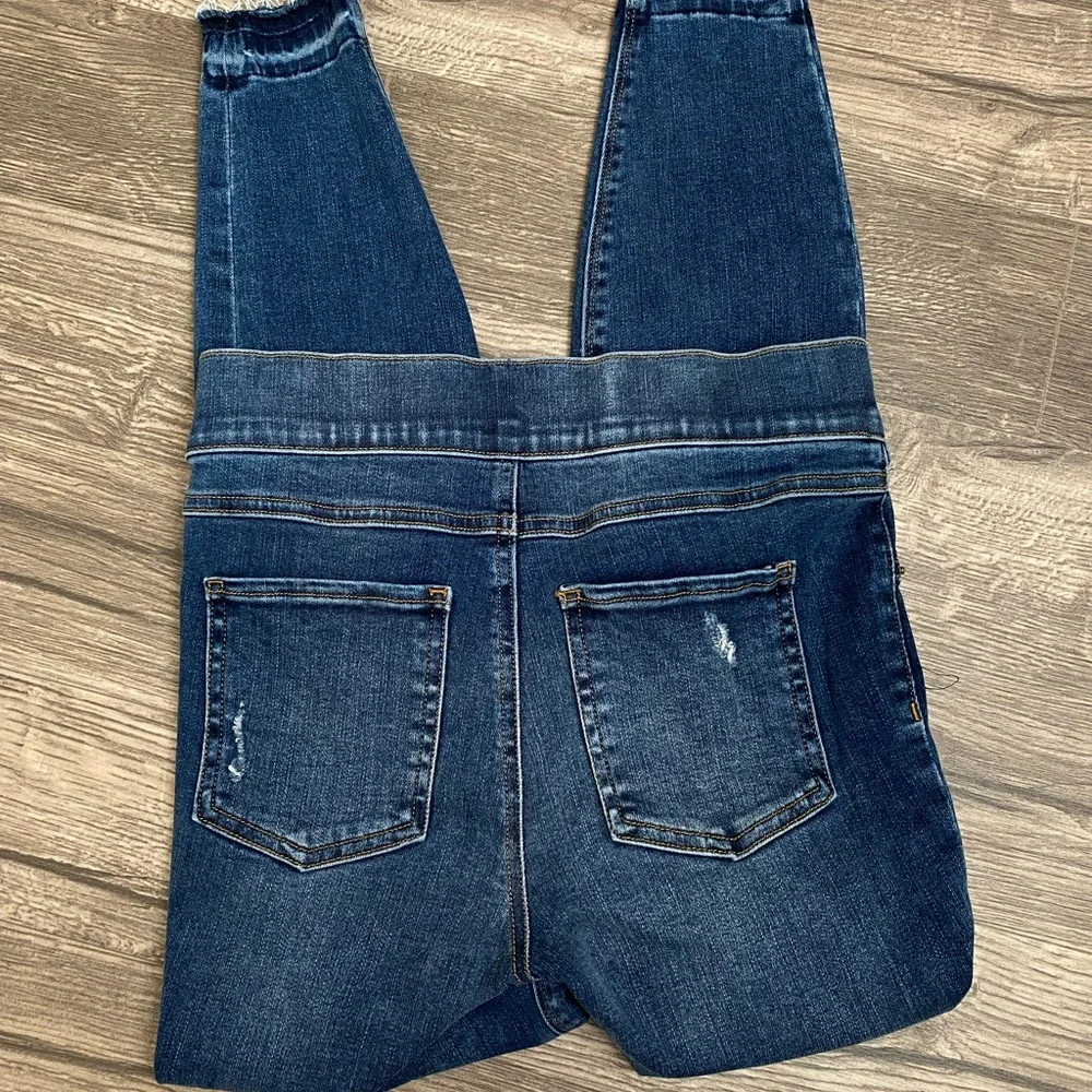 SPANX distressed ankle skinny jeans medium‎ wash NWOT size xs